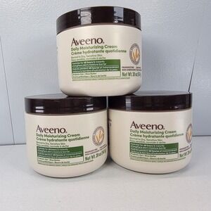 3 Pk Aveeno Daily Moisturizing Cream 20oz Sensitive Skin Hydrates Fragrance Free